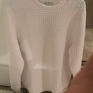 No bull size medium quilted crew pull over